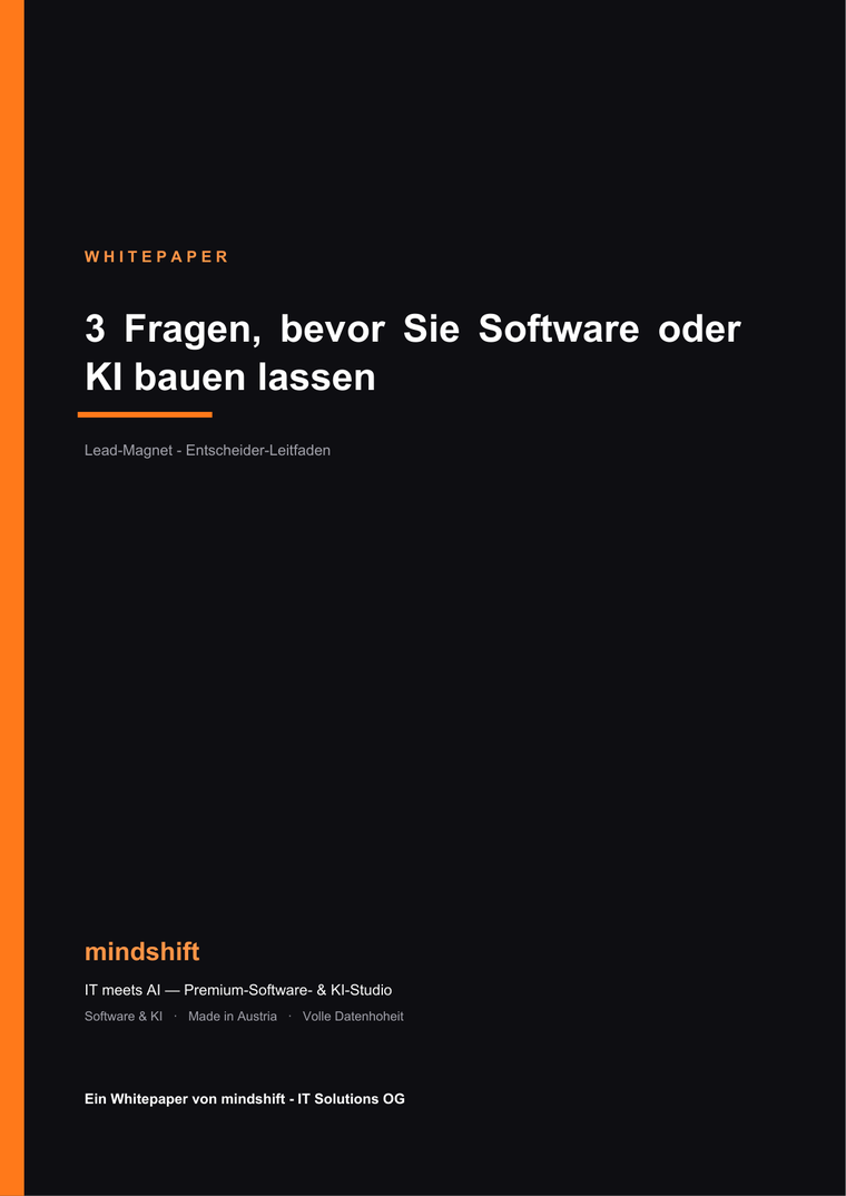 3 Fragen, bevor du Software oder KI bauen lässt